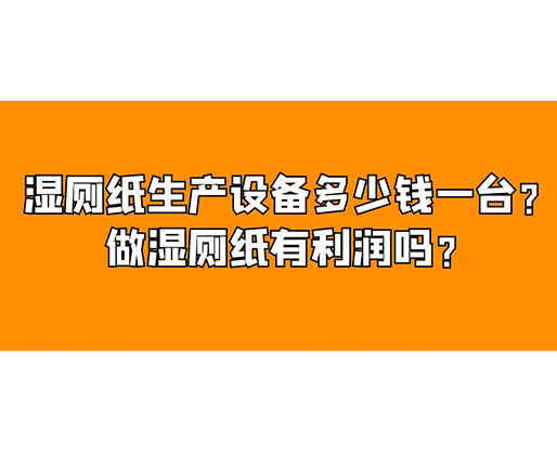 濕廁紙生產設備多少錢一臺？做濕廁紙有利潤嗎？